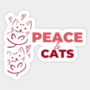 celebrate International day of Peace - Cats Sticker